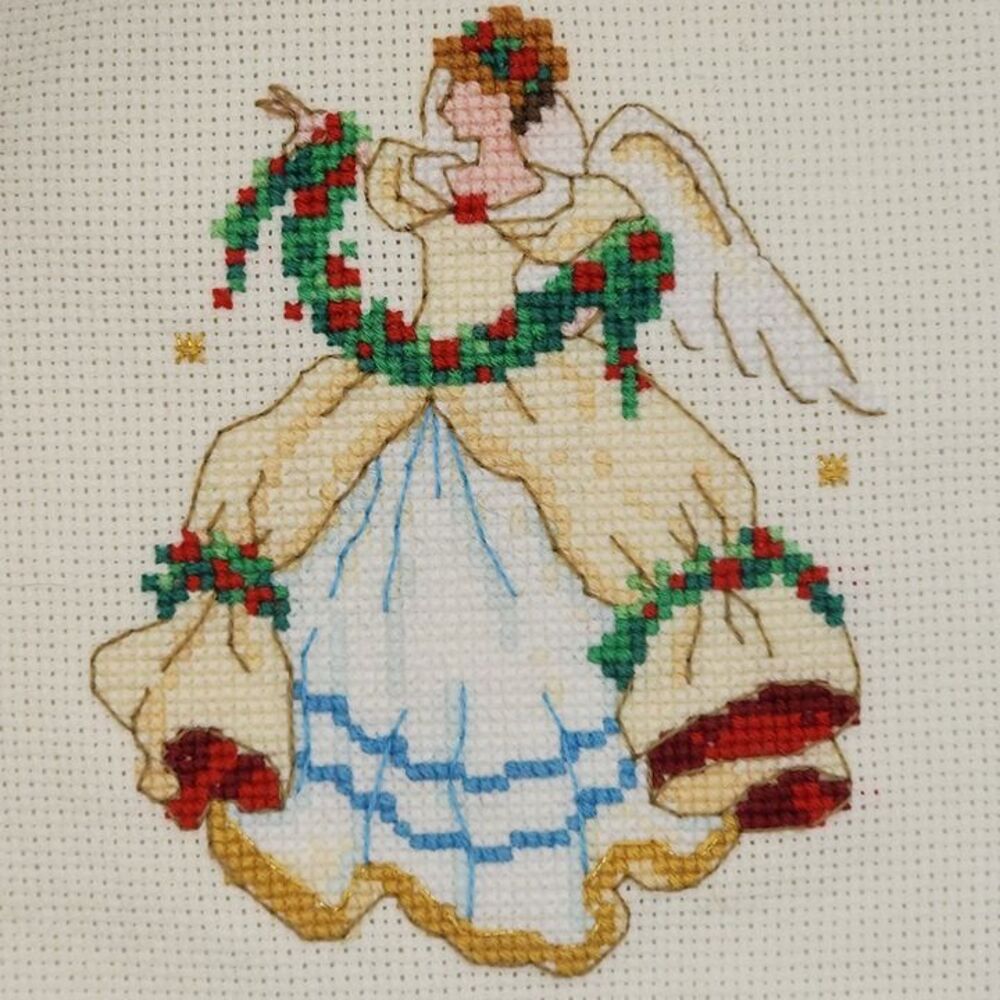 Set of 6 Mystical Angels completed cross stitch - Picture 6 of 15